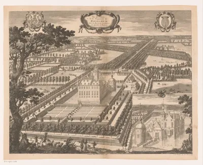 Gezicht op het landgoed van kasteel Broechem