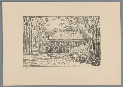 Gezicht op het landhuis van buitenplaats De Voorde