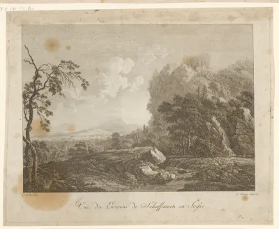 Gezicht op het landschap in de omgeving van Schaffhausen