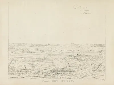 Gezicht op het landschap ten zuiden van Nijmegen