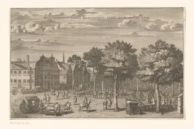 Gezicht op het Lange Voorhout te Den Haag