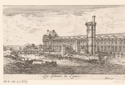 Gezicht op het Louvre
