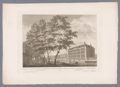 Gezicht op het Luthersche Diaconiehuis te Amsterdam