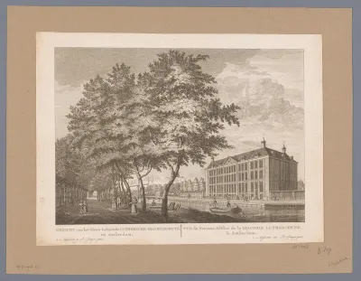 Gezicht op het Lutherse Diaconiehuis te Amsterdam