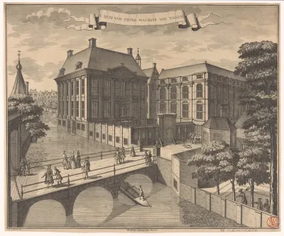 Gezicht op het Mauritshuis te Den Haag