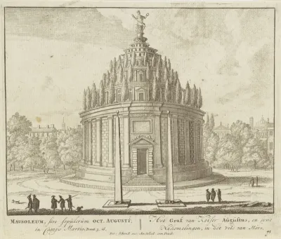 Gezicht op het Mausoleum van Augustus