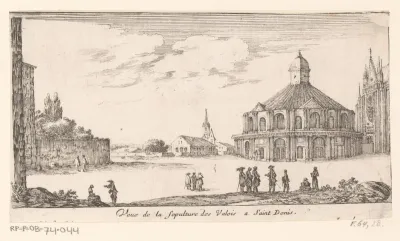 Gezicht op het mausoleum van Valois