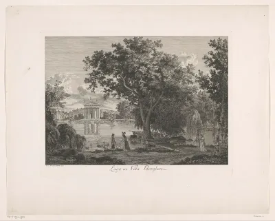 Gezicht op het meer bij Villa Borghese
