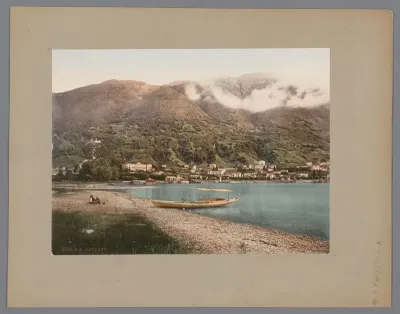 Gezicht op het meer van Locarno, Italië