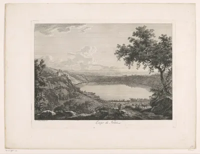 Gezicht op het meer van Nemi