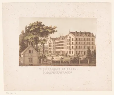 Gezicht op het Missionshaus, te Basel