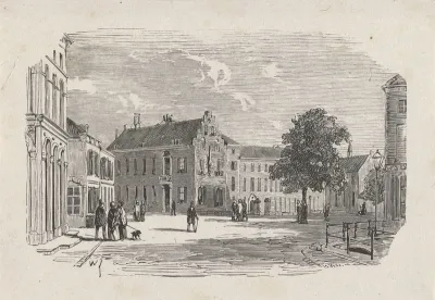 Gezicht op het Noordeinde te Den Haag