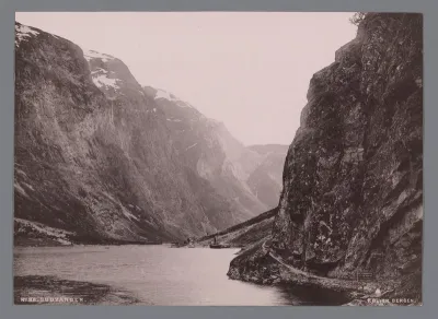 Gezicht op het Nærøyfjord bij Gudvangen