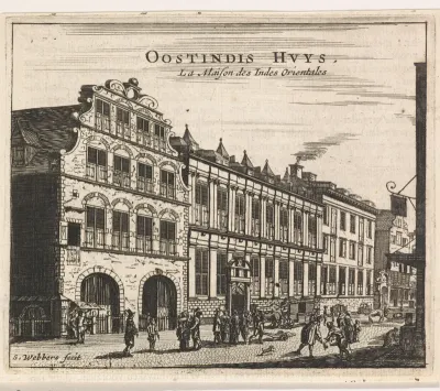 Gezicht op het Oost-Indisch Huis te Amsterdam