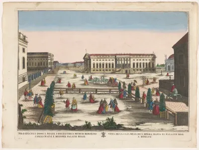Gezicht op het Opernhaus te Berlijn