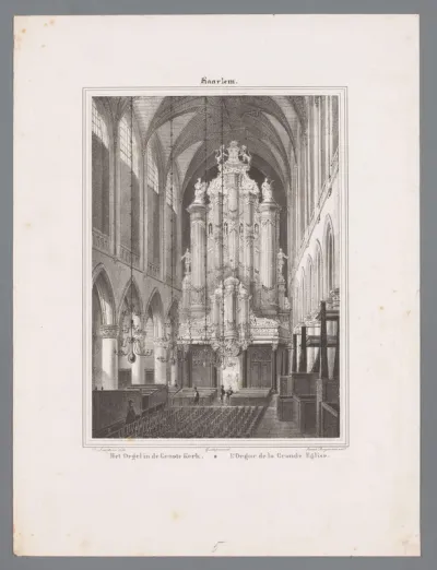 Gezicht op het orgel in de Sint-Bavokerk