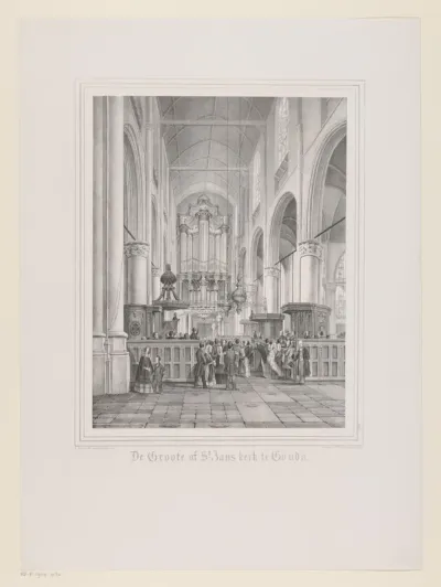 Gezicht op het orgel van de Sint-Janskerk te Gouda