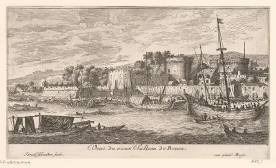 Gezicht op het oude kasteel van Rouen