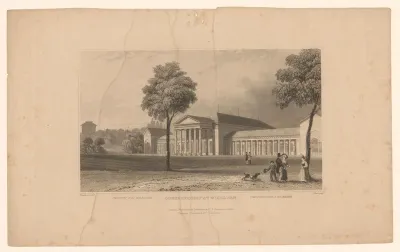 Gezicht op het oude Kurhaus te Wiesbaden
