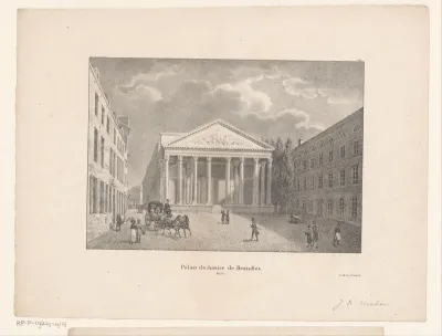 Gezicht op het oude paleis van justitie