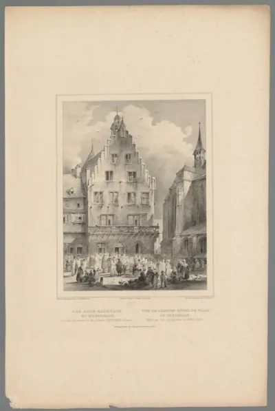Gezicht op het oude raadhuis te Kreuznach