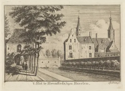 Gezicht op het Oude Slot te Heemstede