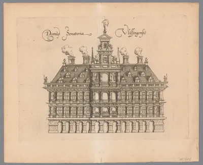 Gezicht op het Oude Stadhuis te Vlissingen