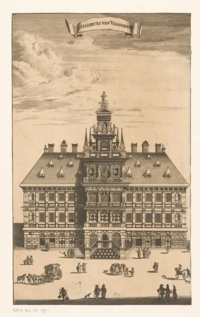 Gezicht op het Oude Stadhuis te Vlissingen