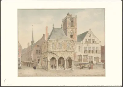 Gezicht op het oude stadhuis