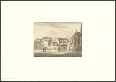 Gezicht op het Oudemannenhuis vanaf de Kloveniersburgwal
