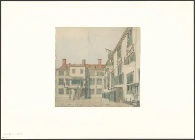 Gezicht op het Oudezijds Heerenlogement aan de Grimburgwal