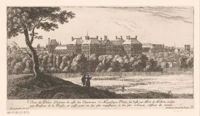 Gezicht op het Palais d'Orléans
