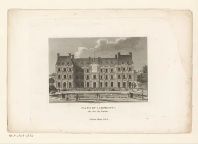 Gezicht op het Palais du Luxembourg te Parijs