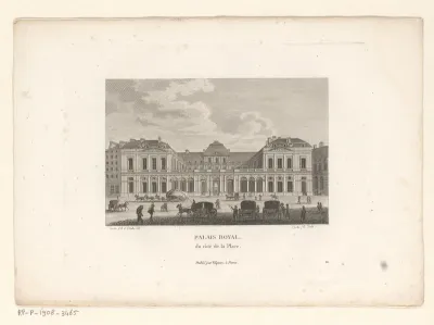 Gezicht op het Palais-Royal te Parijs