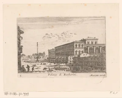 Gezicht op het Palazzo Barberini