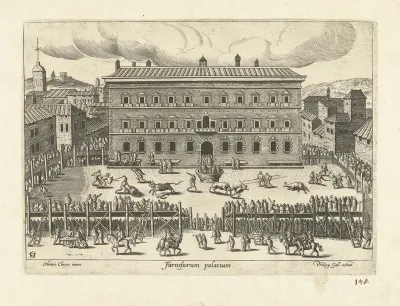 Gezicht op het Palazzo Farnese