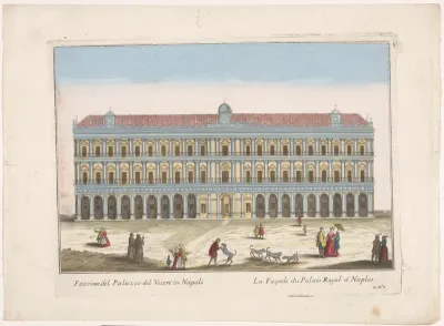 Gezicht op het Palazzo Reale te Napels