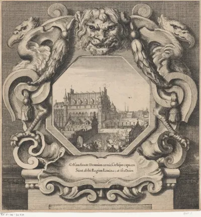 Gezicht op het Paleis op de Koudenberg te Brussel