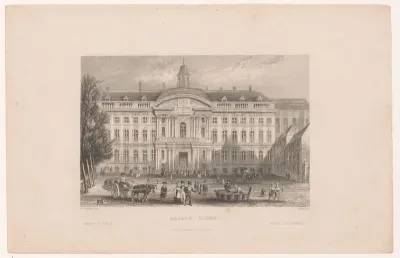 Gezicht op het Paleis van de Prins-bisschoppen in Luik