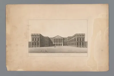 Gezicht op het Paleis van de Staten Generaal te Brussel
