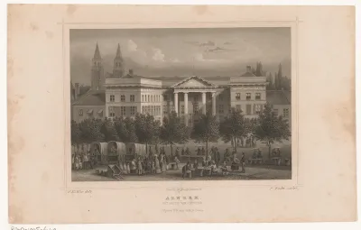Gezicht op het Paleis van Justitie in Arnhem