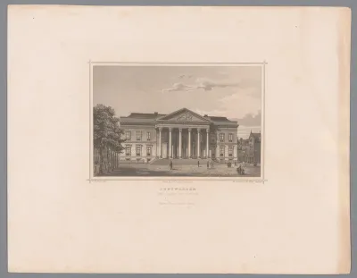 Gezicht op het Paleis van Justitie te Leeuwarden