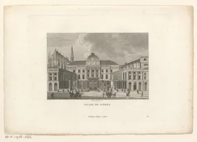 Gezicht op het Paleis van Justitie te Parijs