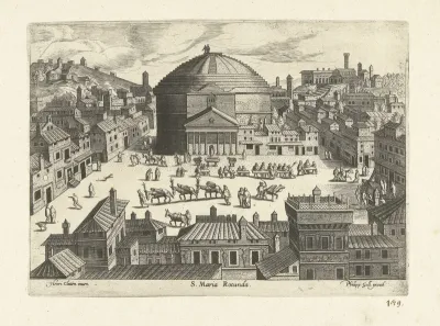 Gezicht op het Pantheon