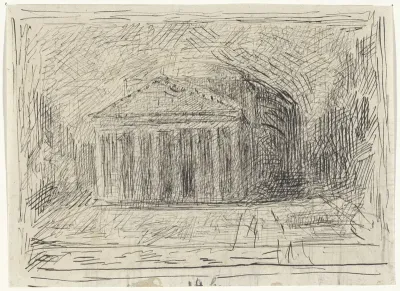 Gezicht op het Pantheon