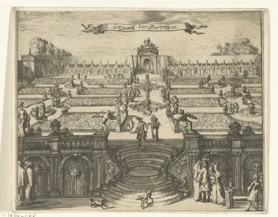 Gezicht op het park van Enghien (Edingen)