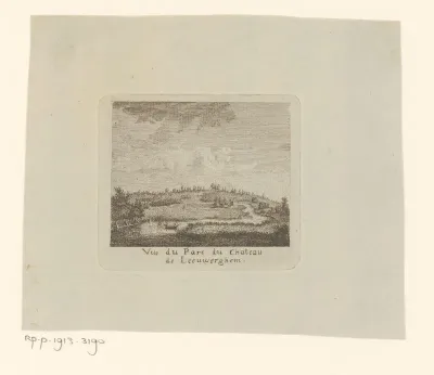 Gezicht op het park van het Kasteel van Leeuwergem