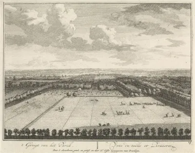Gezicht op het park