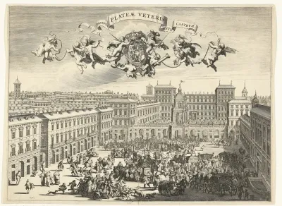 Gezicht op het Piazza Castello in Turijn