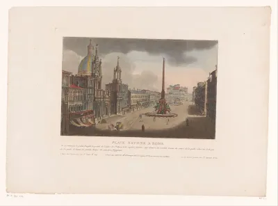 Gezicht op het Piazza Navona te Rome